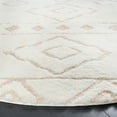 thumbnail image 3 of SAFAVIEH Sparta Siomha Geometric Shag Area Rug, Ivory/Beige, 6'7" x 6'7" Round, 3 of 7
