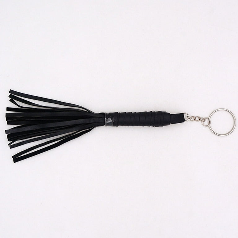 Etereauty 2pcs Mini Whip Pendant Keychains Gift Key Holder Flirting Pendant Spanking Paddle Key Rings Craft Ornaments