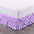 thumbnail image 3 of D.N.G. BEDDINGS 1 Piece Pinch Pleated Bed Skirt, 10 Inch Deep Pocket, 800 Thread Cotton 100% Egyptian Cotton, Olympic Queen Size (66" x 80") Inch, Solid Lilac, 3 of 3
