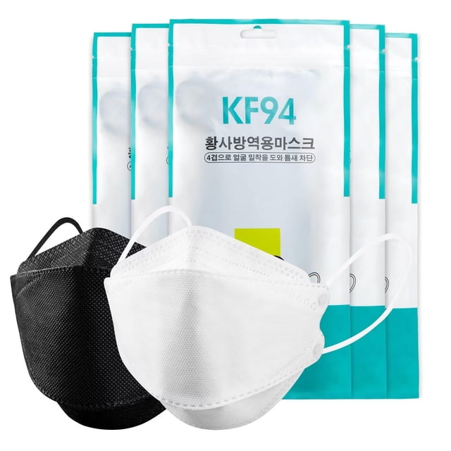 Mascarillas Tohacom KF94, paquete de 4 capas 50/100 para adultos
