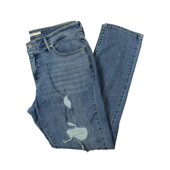 Levi's Womens Plus Denim Distressed Skinny Jeans Blue 20W