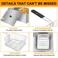 thumbnail image 6 of Hassch 6.3QT Stainless Steel Electric Deep Fryer with Basket and Lid, Countertop Oil Fryer Pot for Kitchen, Restaurant, 2500W, Silver, 6 of 9