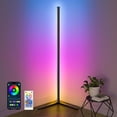 thumbnail image 1 of Corner Floor Lamp, 47" RGB+IC LED Standing Lamp Compatible with Alexa & Google Assistant, APP&Remote Control Color Changing Gaming, 1 of 5