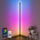 thumbnail image 1 of Lámpara de pie de esquina, 47" RGB + IC LED, compatible con Alexa y Google Assistant, aplicación y control remoto, cambio de color para juegos., 1 of 5