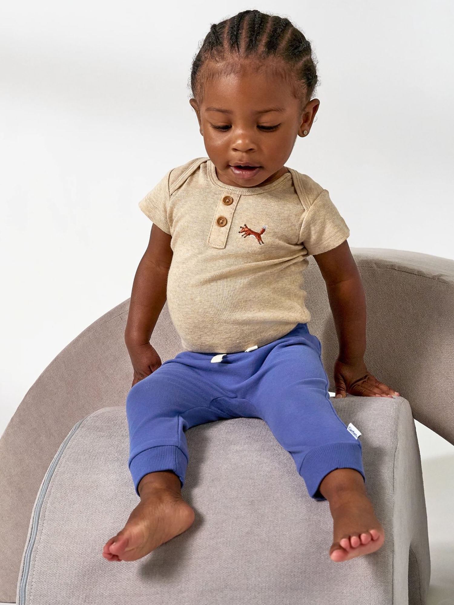 Gerber Baby and Toddler Neutral Joggers, 3-Pack, Sizes 0/3 Months - 5T