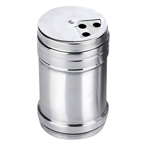 ACDANC Toothpick Holder with Rotating Cover Reusable Stainless Steel Barbecue Seasoning Box for Cooking (5*10cm)