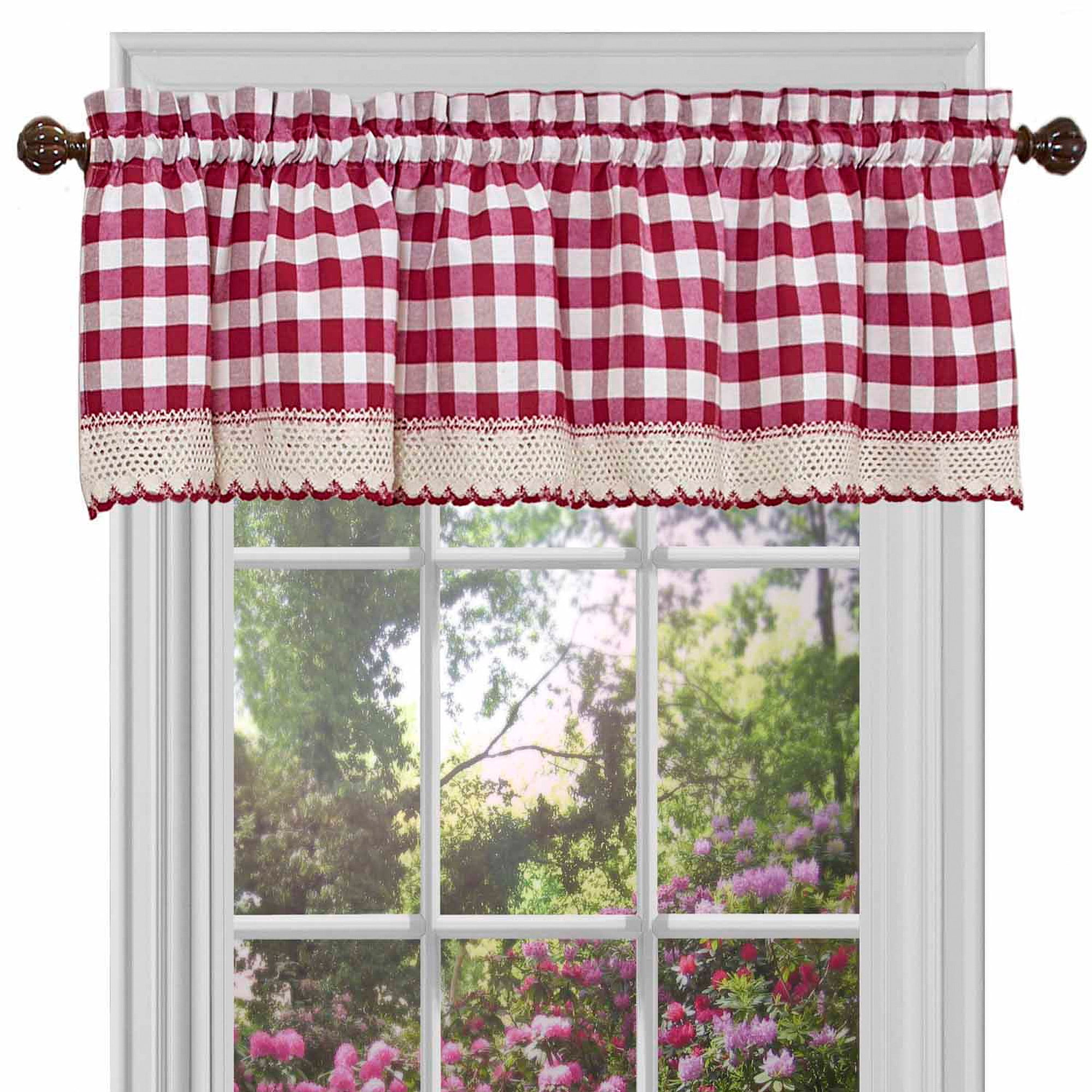 Achim Buffalo Check Window Curtain Valance 58x14 Walmartcom