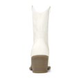 thumbnail image 3 of Botas DREAM PAIRS SDAB2219W Punta Fina Tacón Grueso Blanco, 3 of 5