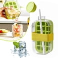 thumbnail image 3 of Ice Water Bottle with Straw Two-in-One Water Bottle Portable Silicone Frozen Ice Tray Portable Water, 3 of 5