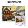 thumbnail image 5 of 1000 PCS Classic Christmas Train Puzzles For Adults 1000 Pieces,Brain Challenge,Unique And Beautiful Design,Vintage Art Christmas Style Wooden Jigsaw Puzzles,Gifts For Friends And Family,Fun Puzzle, 5 of 6