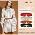 thumbnail image 2 of SUOSDEY Set of 4 Elastic Belts for Women Skinny Fashion Belt for Dress with Gold Buckle, 2 of 6