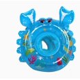 thumbnail image 3 of Anillo de natación inflable para piscina de bebé, flotador de cangrejo con asas (azul), 3 of 5