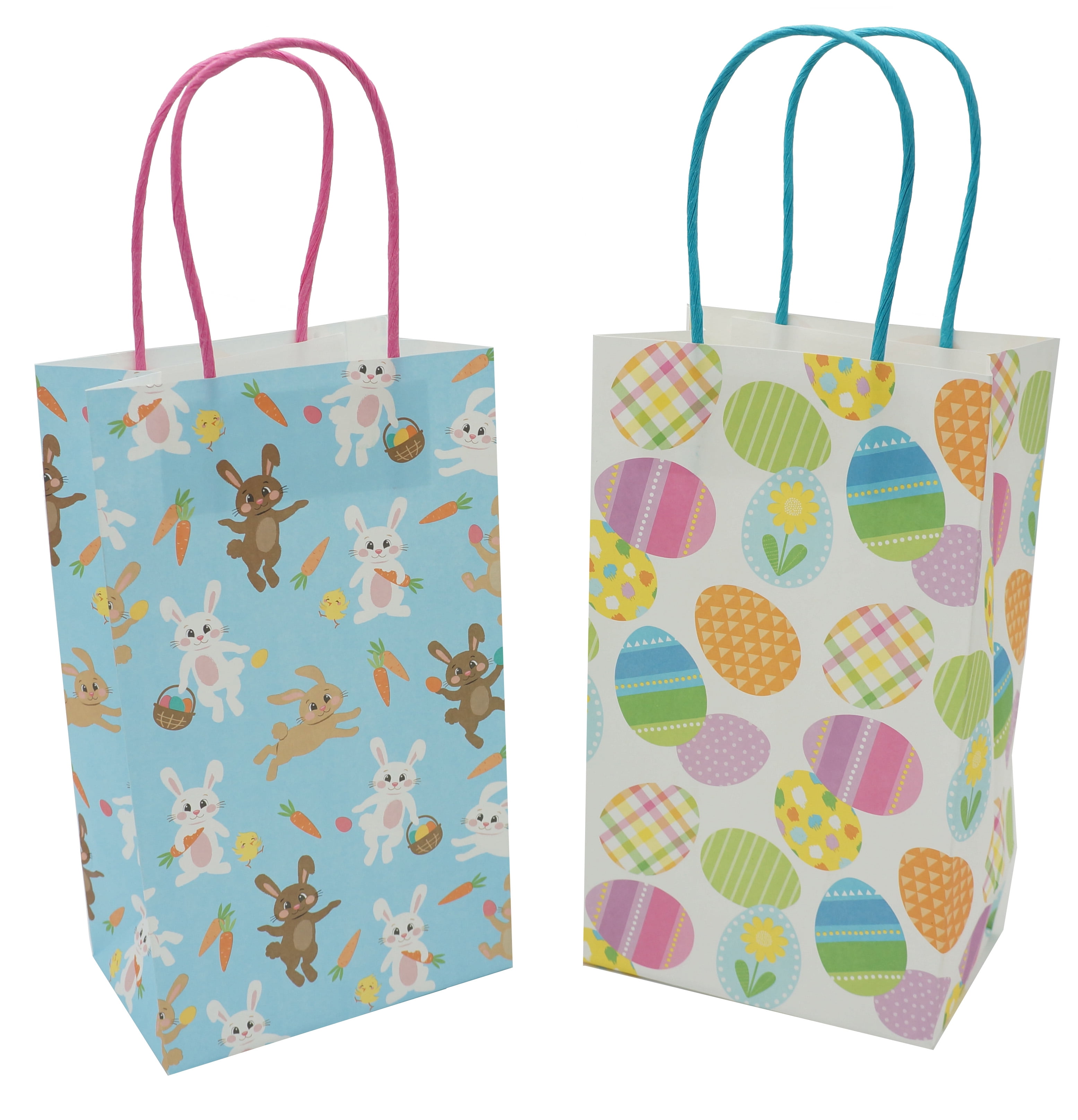 Way To Celebrate 2PK GIFT BAG BUNNY AND CHECKED