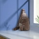 thumbnail image 4 of Fiudx Mochila con Correa, Bandolera Ajustable, Puertos Usb y Auriculares, Diseño Multiusos, Ideal para Senderismo, Viajes y Negocios, Marrón/Amarillo, 30 X 17 X 5 Cm., 4 of 6