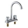 thumbnail image 4 of Bathroom Wash Basin Shower Faucet Dual Handle Deck Mounted Sink Water Mixer Tap, 4 of 8