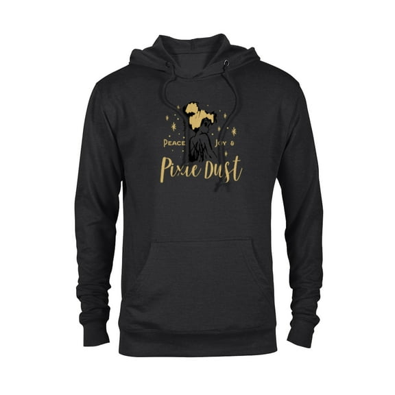 Disney Tinker Bell Peace Joy and Pixie Dust Holiday Standard - Pullover Hoodie for Adults – Customized-Black