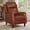Red Brown, variant on Dycanpo Leather Recliner Chair, Classic Push Back Genuine Manual Recliner with Thick Seat and Backrest, Small Space Sleeper Sofa Chair for Living Room, Blue