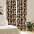 thumbnail image 2 of Ambesonne Camouflage Curtains, Pixel Art Abstract, Pair of 28"x63", Brown Black Sepia, 2 of 5