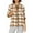 Brown - olive, variant on P.J. Salvage Womens Happy Glamper Button Down Pajama Tops, Brown, Small
