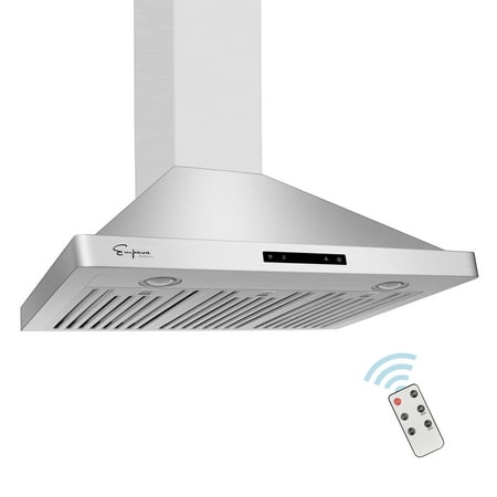 36 in. 380 CFM Ducted Wall Mount Range Hood in Stainless Steel with LED Lighting and Permanent Filters