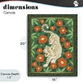 thumbnail image 4 of Stupell Industries Eclectic Eclectic Tiger & Hibiscus Canvas Art, 16 x 20, by Karolina Sato, 4 of 8