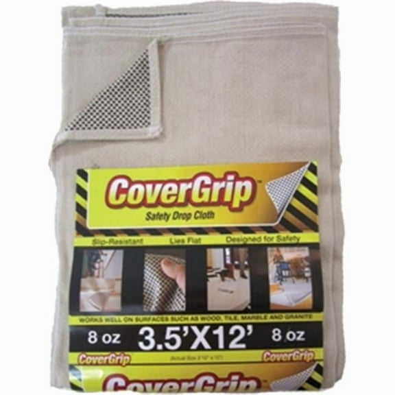 Covergrip Corporation 351208 Safety Drop Cloth - Off white - 3.5 x 12 ft.