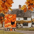 thumbnail image 5 of Sm:)e Fall Garden Flag 12x18 Inch Double Sided - Seasonal Decorative Flag Rustic Autumn Outdoor Yard Decor, Pumpkins and Black Cat, 5 of 7