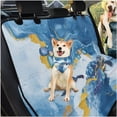 thumbnail image 3 of Garronmavis Marble Patterned Turtle Dog Seat Cover for Back Seat Multipurpose Trash Bin with Storage Pockets Dog Scarf for Large Dogs 3 PCS Car Seat Cover Pet Car Seat Protection, 3 of 6
