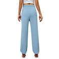 thumbnail image 7 of Wancir Girl's Flare Pants Kids High Waisted Button Multiple Pockets Yoga Bootcut Pants Full Length Bell Bottoms, 7 of 7