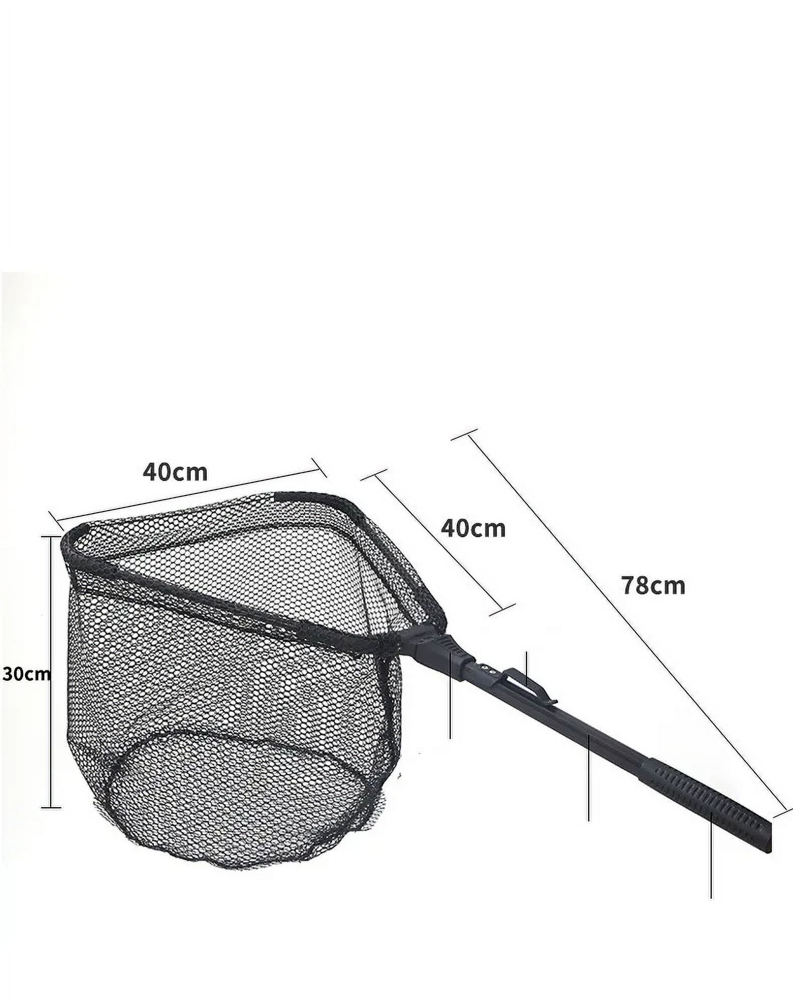 Portable Folding Fishing Landing Net Handheld Telescopic Handle Lure Stream Fishing Cast Mesh Fishing Tool Fly Fishing Net