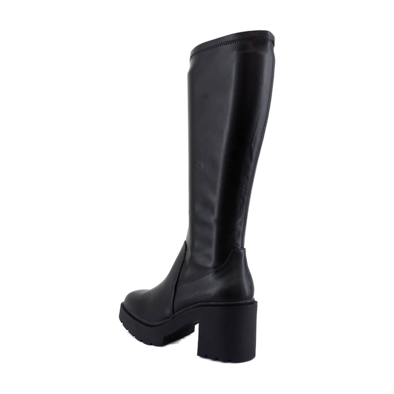 Madden Girl Women's Kickoff Platform Shooties - Strappy Peep Toe Heels With Studs, 3.5" Heel, Synthetic Leather
