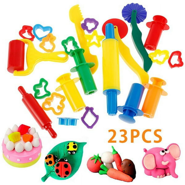 Color Play Dough Model Tool Toys Creative 3D Plasticine Tools Playdough Set  Clay Moulds Deluxe Set Learning Education Toys