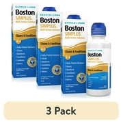 (3 pack) Boston SIMPLUS Multi-Action Contact Lens Saline Solution and Cleaner for Rigid Gas Permeable Lenses, 3.5 fl oz