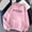 Pink, variant on QUINDOS Womens Hoodies Basic Womens Sweatshirts Casual Long Sleeve Crew Neck Plain Pullover Tops