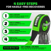 Rhino USA 3 x 20 Ultimate Recovery Tow Strap - 31,518lb Break Strength (4lb, 4in H)