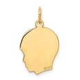 thumbnail image 3 of Auriga 14K Yellow Gold .027 Gauge Engravable Charm for Women (L-22mm, W-13mm), 3 of 5