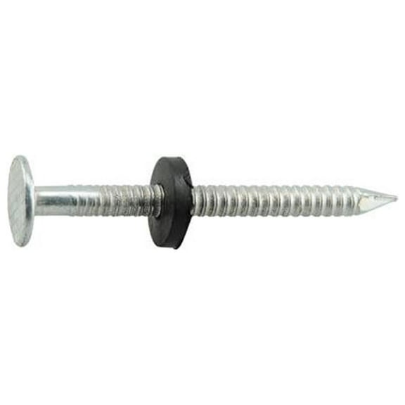5lb, 1-1/2" Hdg Galvanized Neoprene Washer Roofing Nail, Hillman, 461610