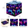 thumbnail image 3 of Game Controller Foldable Clothes Storage Box with Handle, 10.8"x10.5"x10.6", Large Capacity Storage Bin Basket, 3 of 6