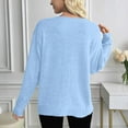 thumbnail image 5 of Erwazi Women's Sweaters Long Solid Color Sweater Fall Winter V Neck Long Sleeve Warm Soft Knitted Pullover, 5 of 5