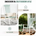 thumbnail image 6 of Zimtown Outdoor Wooden Rocking Chair Patio High Back Ergonomic Rocker for Porch Lawn Garden Mint Green, 6 of 8