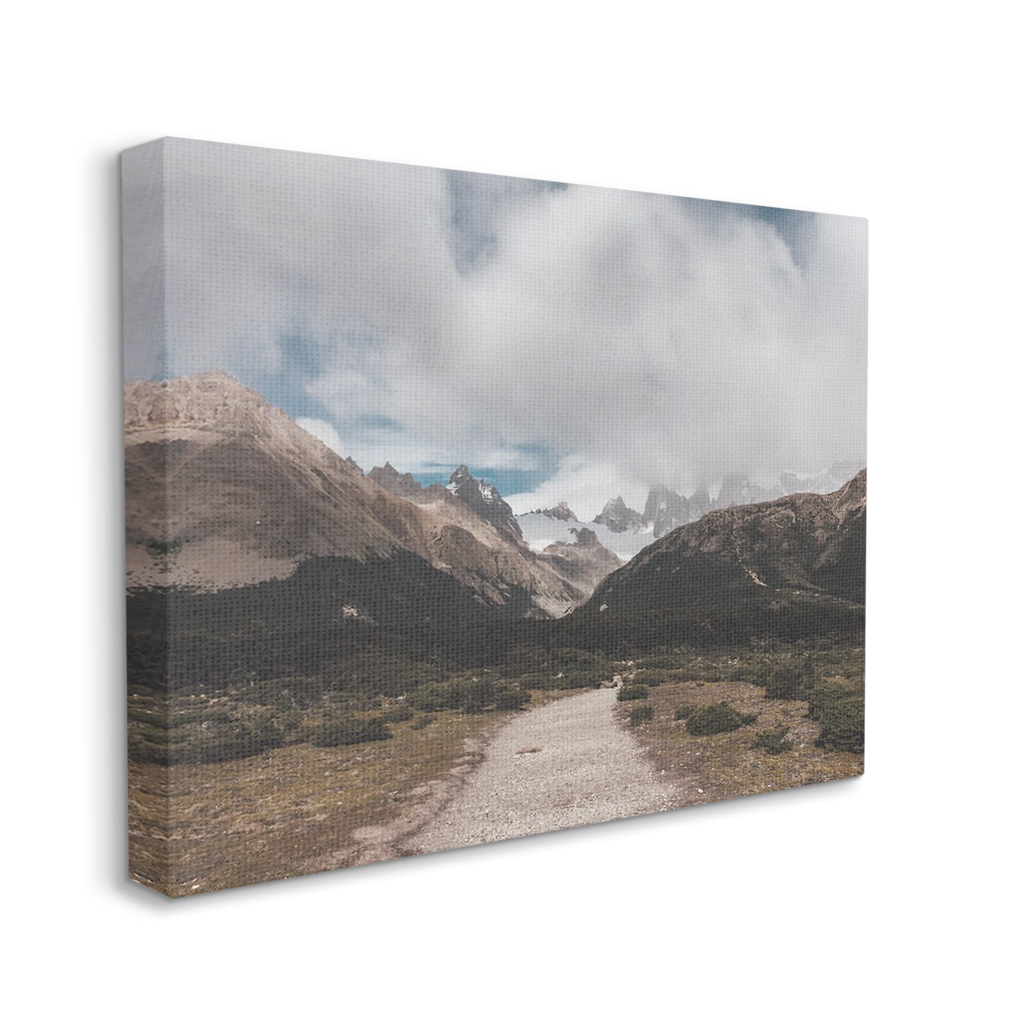Stupell Industries Cloudy Mountain Peaks Nature Photography Gallery Wrapped Canvas Print Wall Art, 48 x 36