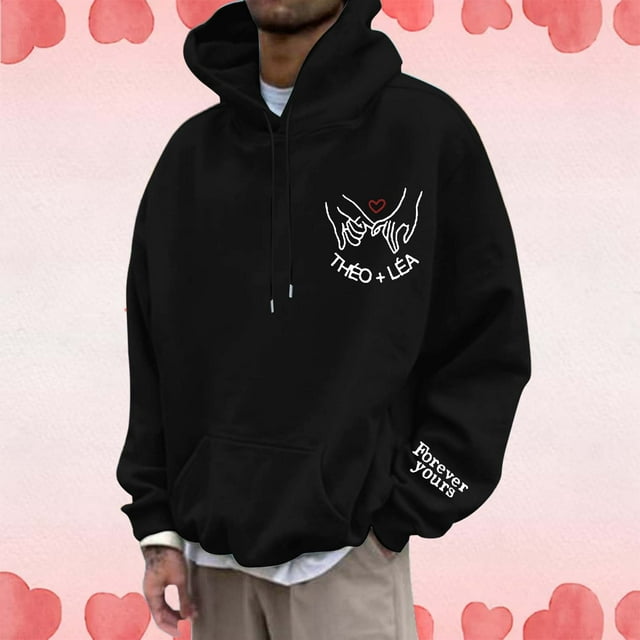 WILLBEST Sudadera con Capucha De Manga Larga para Hombre, Estilo Informal, Relajado y Cómodo, con Estampado De Letras XGrande