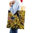 thumbnail image 4 of Gold Saints Bolso de tela con estampado de lienzo para mujer, bolsa de compras reutilizable y estética, con cremallera interior, regalo para mujer, 35 × 40 cm., 4 of 6