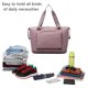 thumbnail image 3 of Bolso de mano lindo del viaje de las mujeres bolso de lona del gimnasio con el bolso de mano bolso de noche con el bolsillo mojado negro, 3 of 5