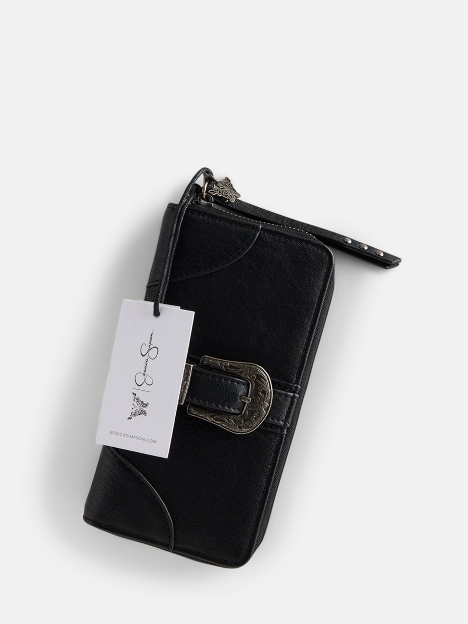 Jessica Simpson Women's Daphne Zip Around Wallet, Meteorite Black