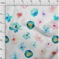 thumbnail image 2 of oneOone Cotton Flex Fabric Flower Watercolor Print Sewing Fabric BTY 40 Inch Wide, 2 of 4