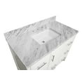 thumbnail image 6 of California 42" Bathroom Vanity with White Cabinet and Carrara Marble Top, 6 of 6