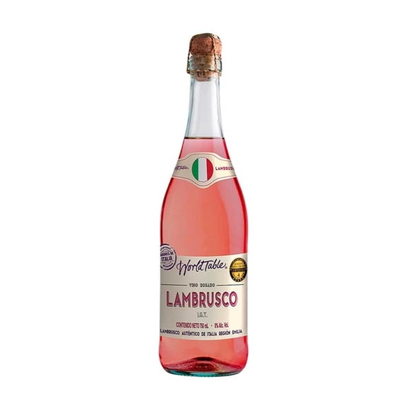 Vino Rosado World Table Lambrusco de 750 ml