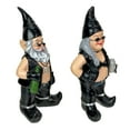thumbnail image 2 of Zeckos 7.5 inch Resin Biker Gnome Garden Statue Yard Decor Figures Set of 2, 2 of 10