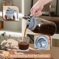 thumbnail image 2 of Novelinks Glass Pitcher with Filter,64 Oz Wide Mouth Mason Jar Pitcher with Pour Spout Handle Lid for Lemonade, Cold Brew Coffee, Ice Beverage, Iced Juice,Sun Tea, Fruit Drinks ,Black, 2 of 5